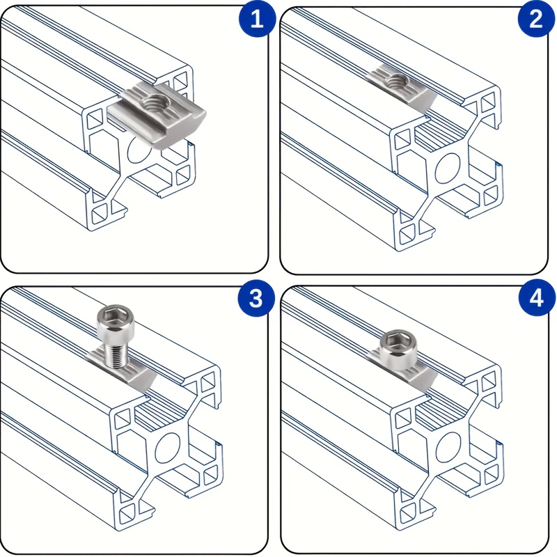 25 Sets Steel Set M8 T-Slot Nu - đánh giá và giá Aluminum T-Slot Profile