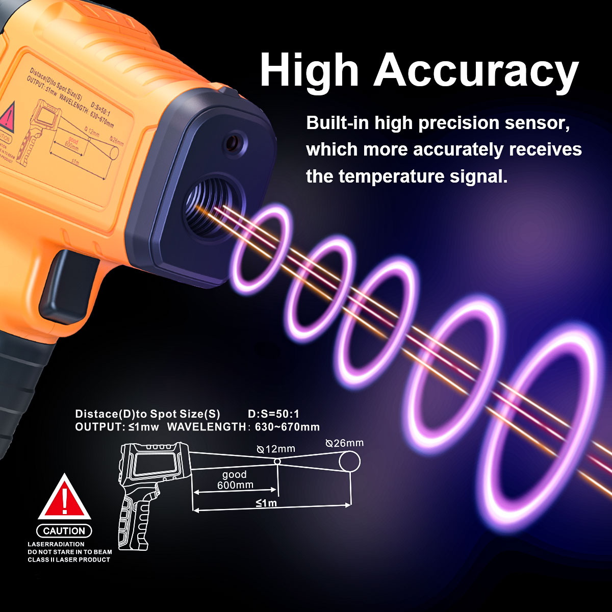 DT1000 DT1600 Infrared Thermom - đánh giá và giá Industrial Laser Temperature Gun