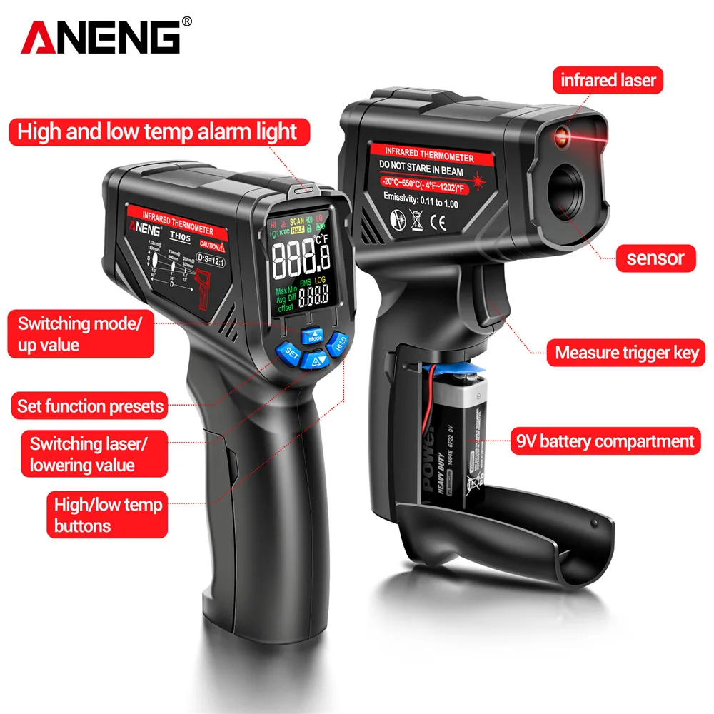Sensor Gun Circuit Industrial  - đánh giá và giá Industrial Laser Temperature Gun