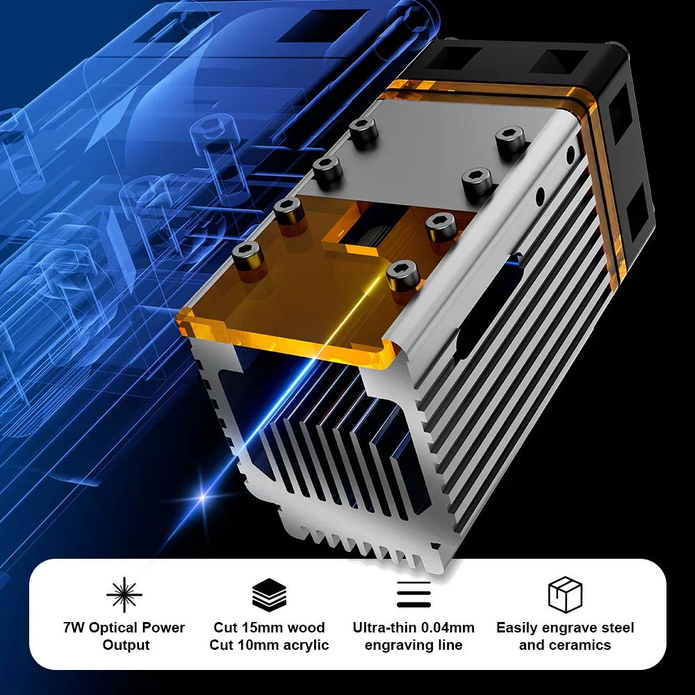 NEJE 7W Diode Laser Engraver C - đánh giá và giá Laser Beam Expander