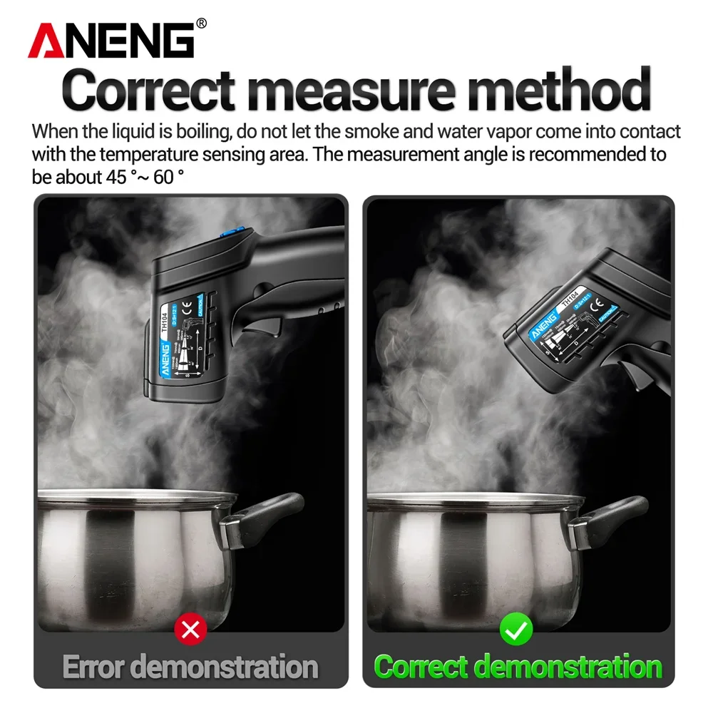 ANENG TH104 Infrared Handheld  - đánh giá và giá Industrial Laser Temperature Gun