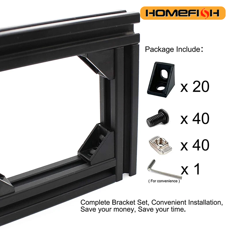 20Sets Corner Bracket, 40Pcs D - đánh giá và giá Aluminum T-Slot Profile
