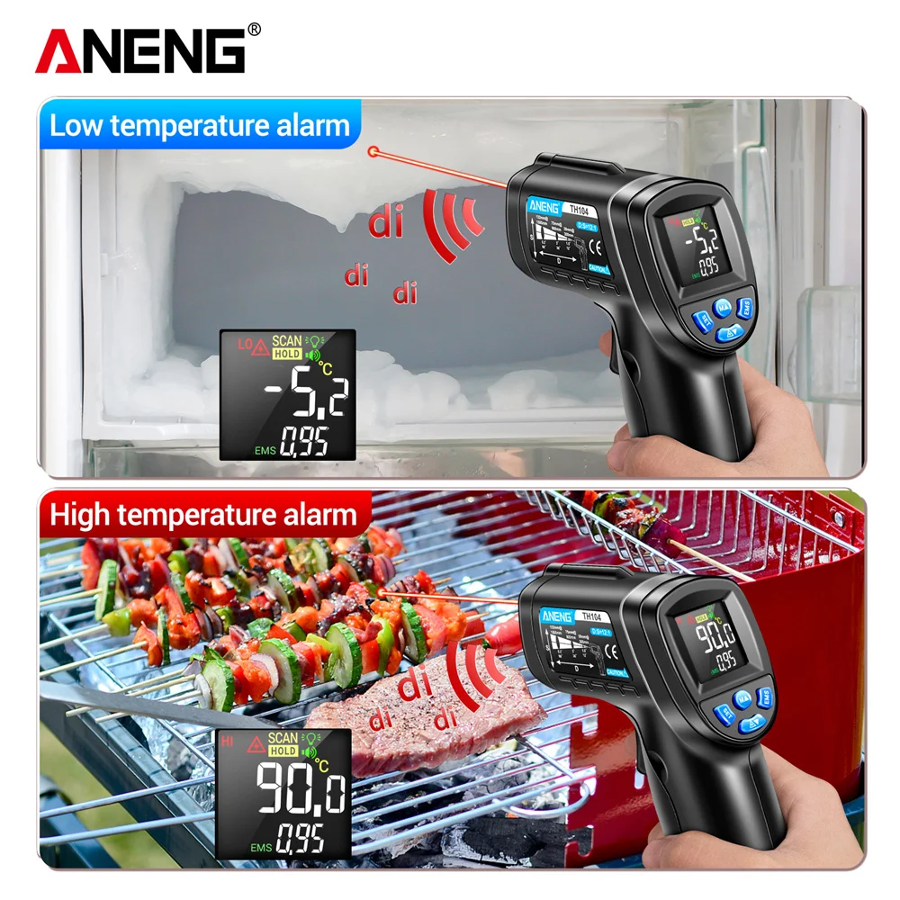 Infrared Thermometer Industria - đánh giá và giá Industrial Laser Temperature Gun